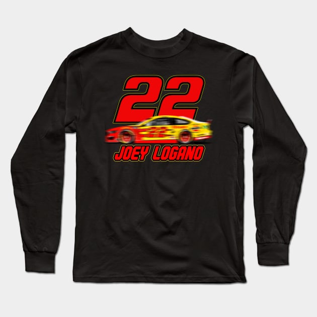 Joey Logano 22 Long Sleeve T-Shirt by stevenmsparks